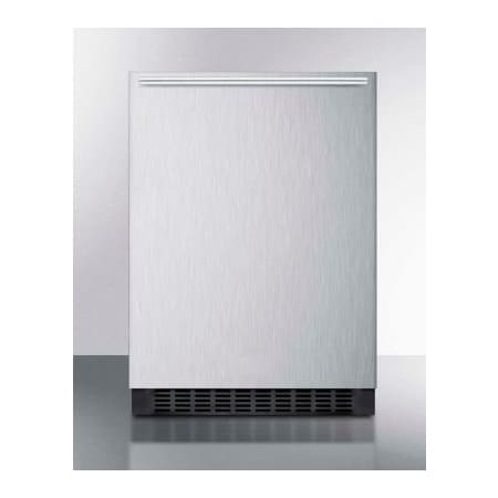 Summit Appliance Div. Summit  Undercounter Built In-Freestanding Refrigerator 4.6 Cu. Ft. Black/Stainless Steel FF64BXSSHH